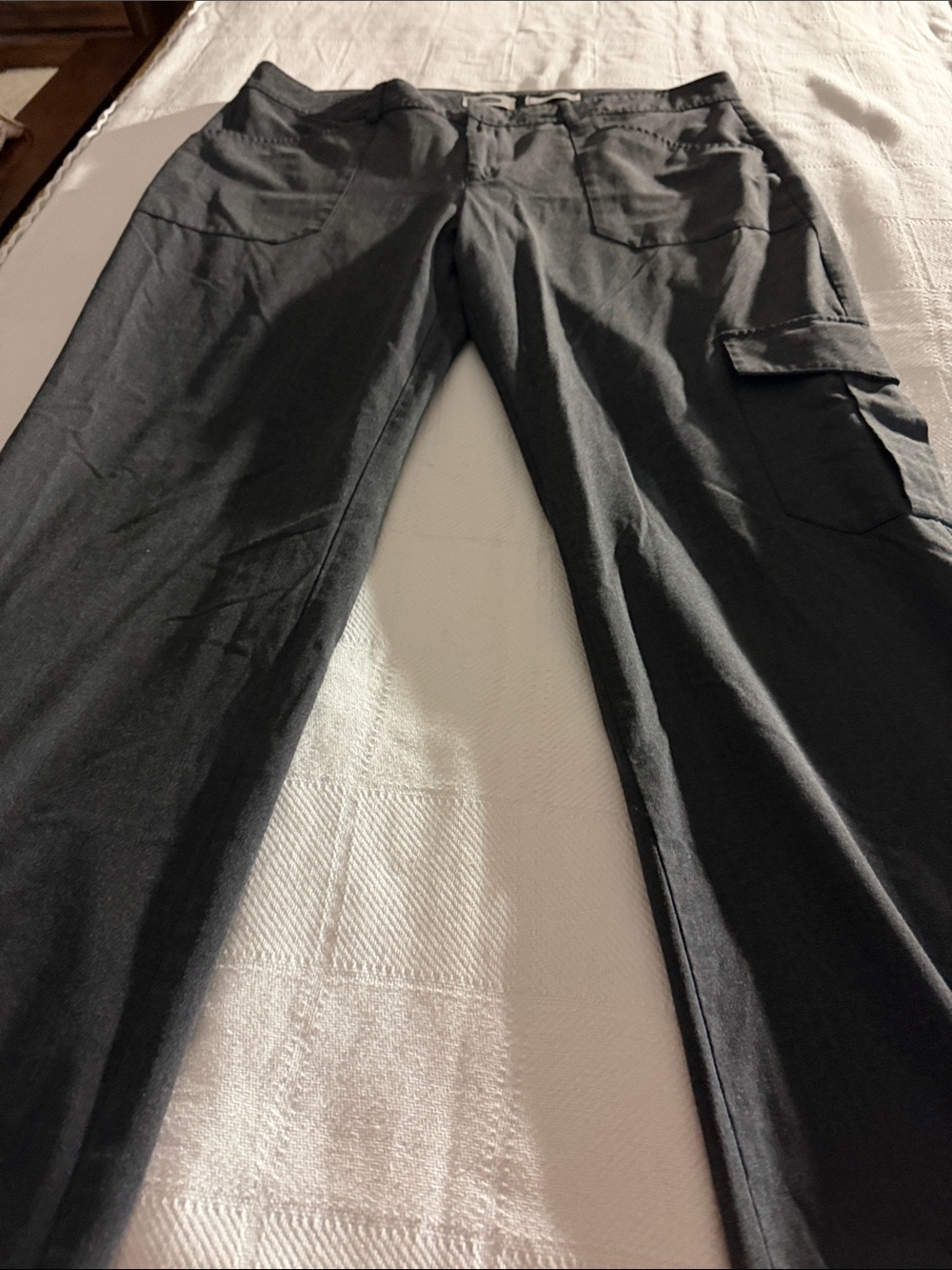 Old Navy Men's Dark Gray Cargo Pants with Side Pocket